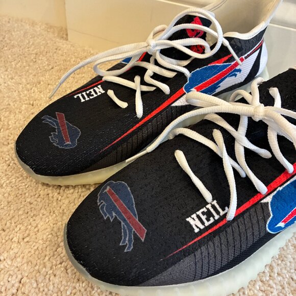 Mens' Custom Buffalo Bills Sneakers Size 8.5 - Picture 5 of 8